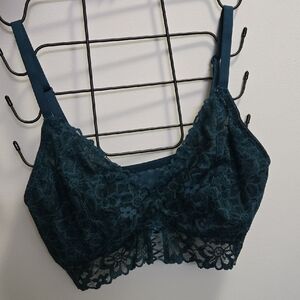 NWT Victoria's Secret Deep Teal Lace Bralette